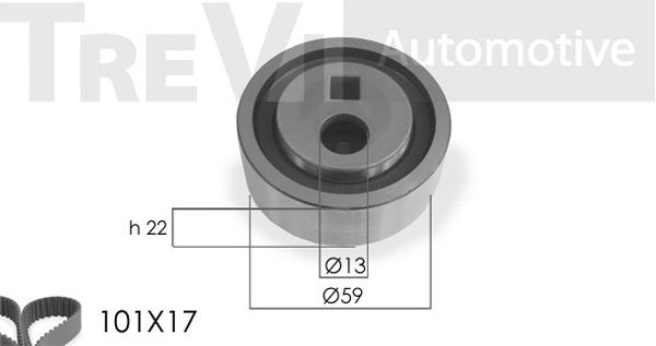 TREVI AUTOMOTIVE Zobsiksnas komplekts KD1013